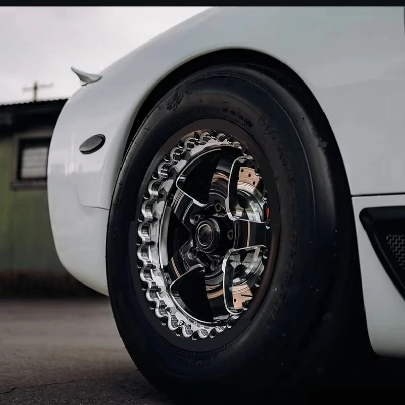 &c Drag Racing Wheels Beadlock Forged Rims  Inch Gloss Black Milled for chevy Corvette Mustang Wheels
