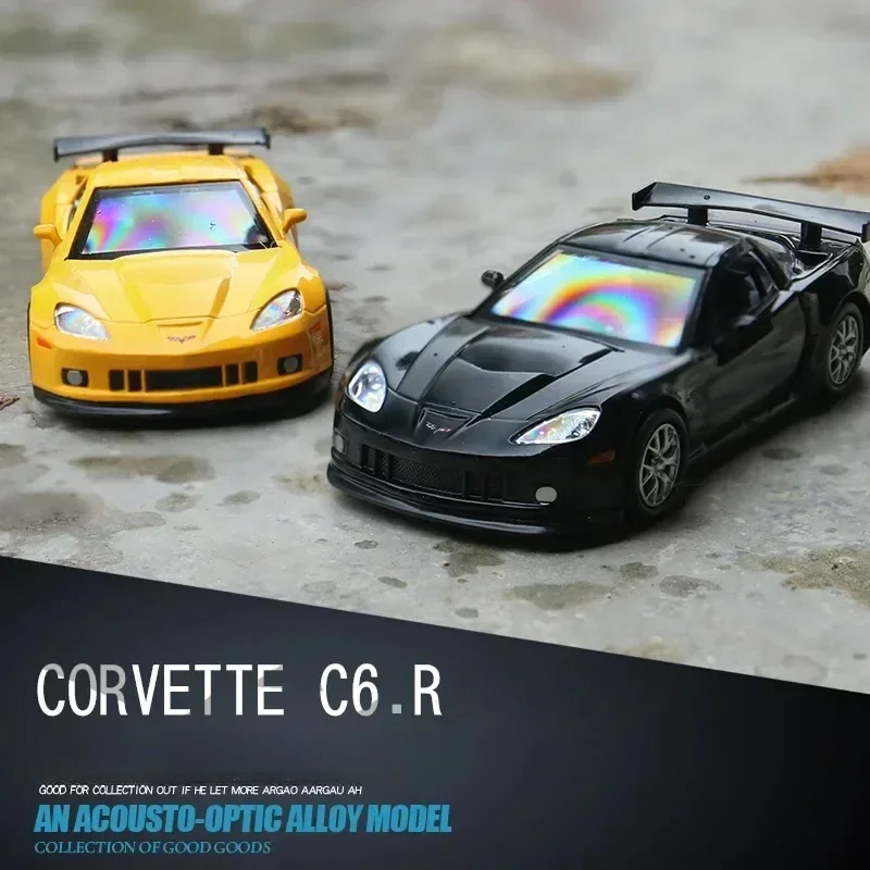 1:36 Chevrolet Corvette C6R C7 Hoge Simulatie Prachtige Diecasts Speelgoed Voertuigen Auto Styling Sportwagen Legering Model Speelgoed Trek Terug