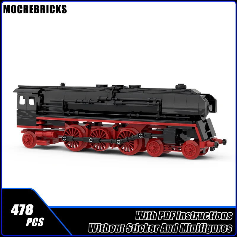 

MOC Customized Bricks Model BR 01 Steam Locomotive Building Blocks Railway Trains Kits DIY Technology Toys Kid's Bricks Gifts