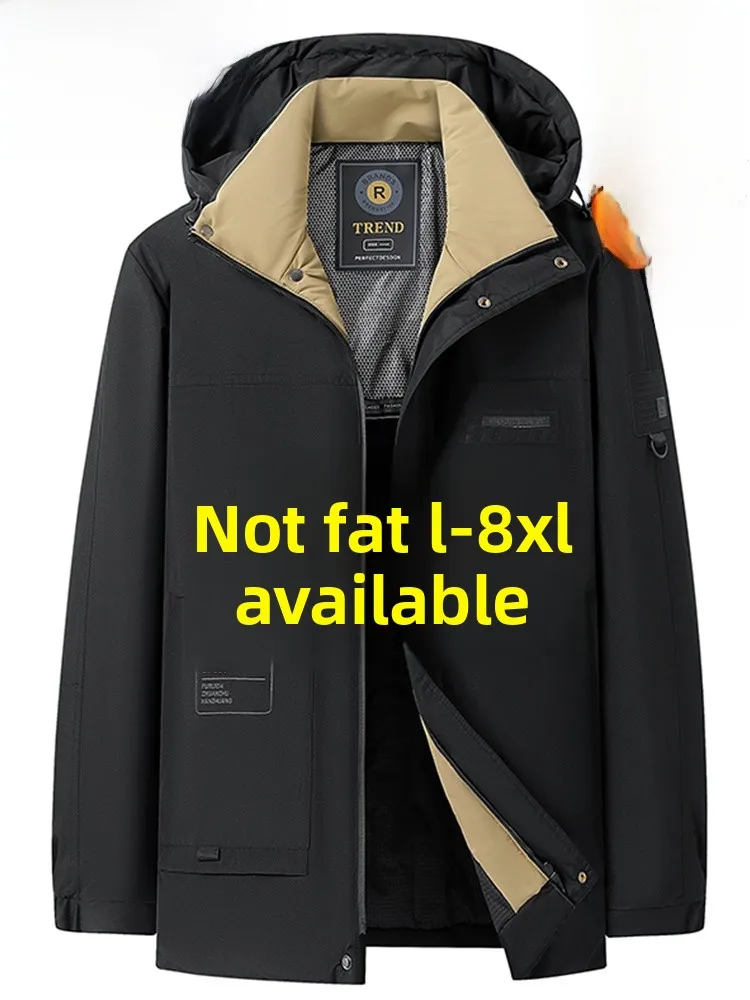 

MoChao Men's Large Size Cotton Jaet Winter New Loose Warm Thiened Anti-Cold Casual Hooded Coat Faionable Urban Sle
