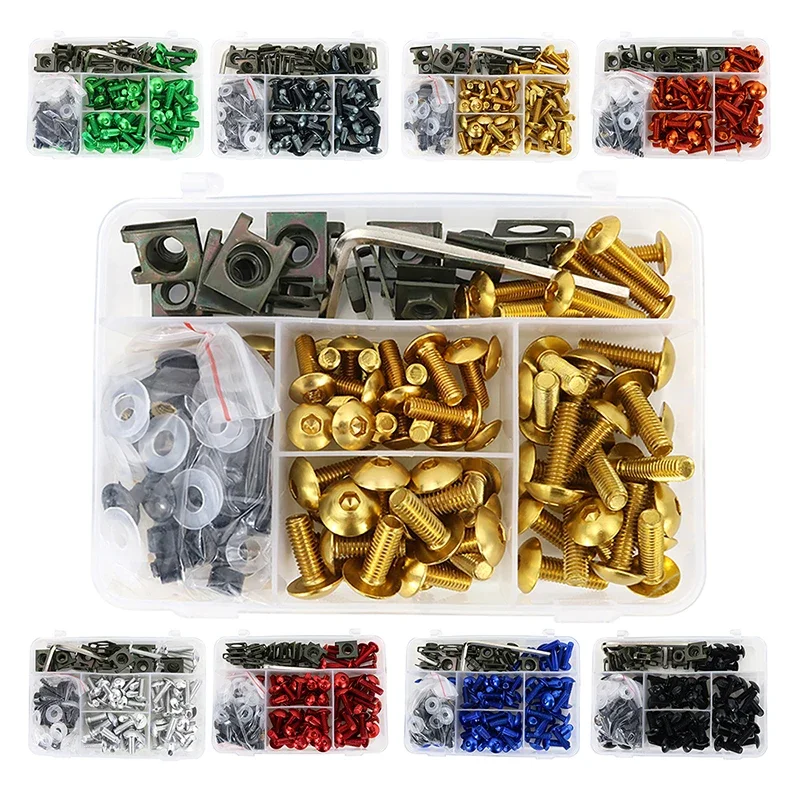 Kit completo de tornillos para carenado de motocicleta, tornillos para carrocería CBR1100XX VFR750F VFR 800 1200F VTR 1000 RC51 CBR 600RR 100RR CBR600 F para Honda