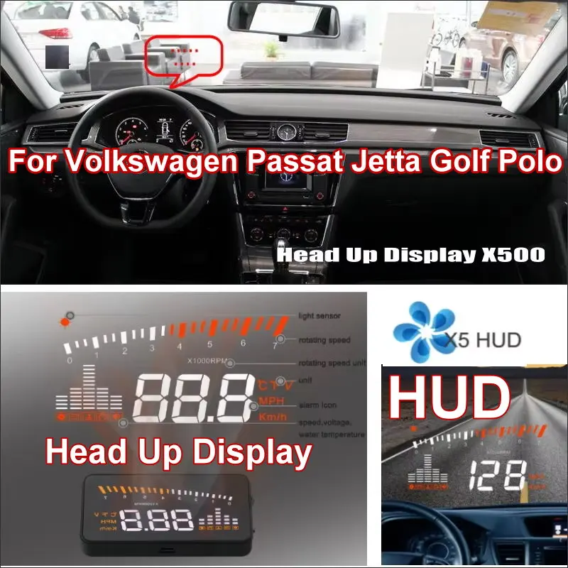 Car Headup HUD Head Up Display For Volkswagen VW Passat Jetta Golf Polo 2000-2025 Auto Windshield Projector Accessories