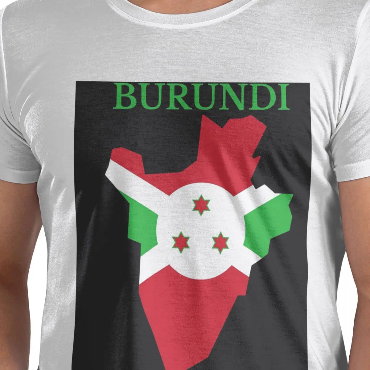 بوروندي خريطة العلم تي شيرت للرجال القطن المتضخم تي شيرت الرجال تيز قصيرة س الرقبة ملابس الصيف بلايز S-6XL