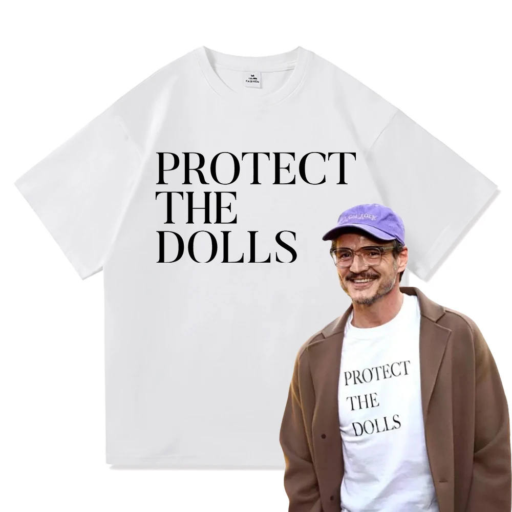 Camiseta Protect The Dolls para hombre/mujer, camiseta con estampado de letras estéticas Harajuku, camisetas informales de algodón de alta calidad Unisex, ropa
