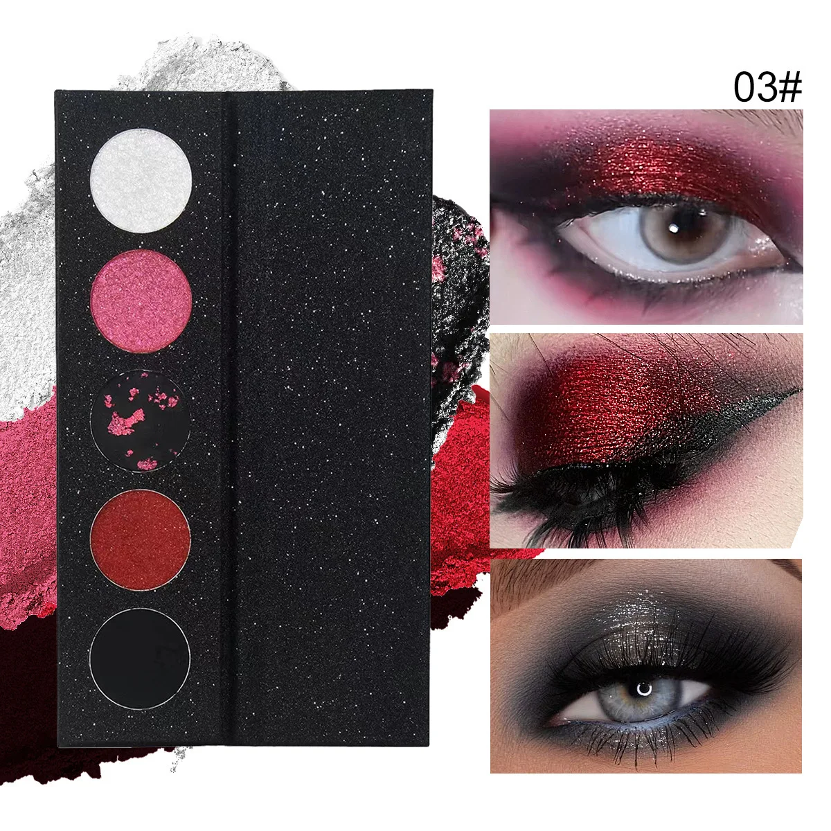 Paleta de sombras escuras com glitter, maquiagem fosca para mulheres, nova beleza, longa duração, à prova d'água, à prova de suor, cosméticos para palco
