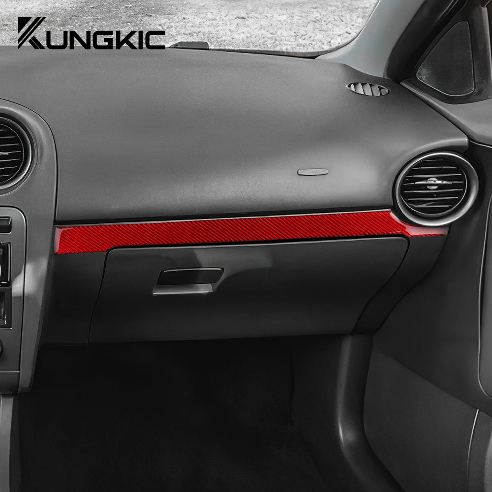 Real Soft Carbon Fiber Sticker For Seat Ibiza 6l 2003 2004 2005 2006 2007 2008 LHD RHD Car Passenger Co-pilot Strip Interior
