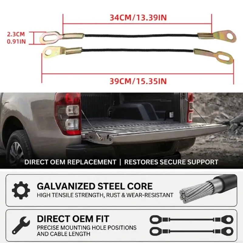 M76E Pickup Heckklappenbegrenzer-Kabelsatz mit zwei passenden Kabeln für die BT50 B2500-Reparatur – Detail 6