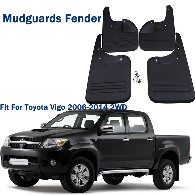 Mudguards Fender Kit Wheel Mud Flaps Splash Guards Fit For Toyota Hilux Vigo 2006 - 2014 2WD Replacement Car Accessories 4pcs