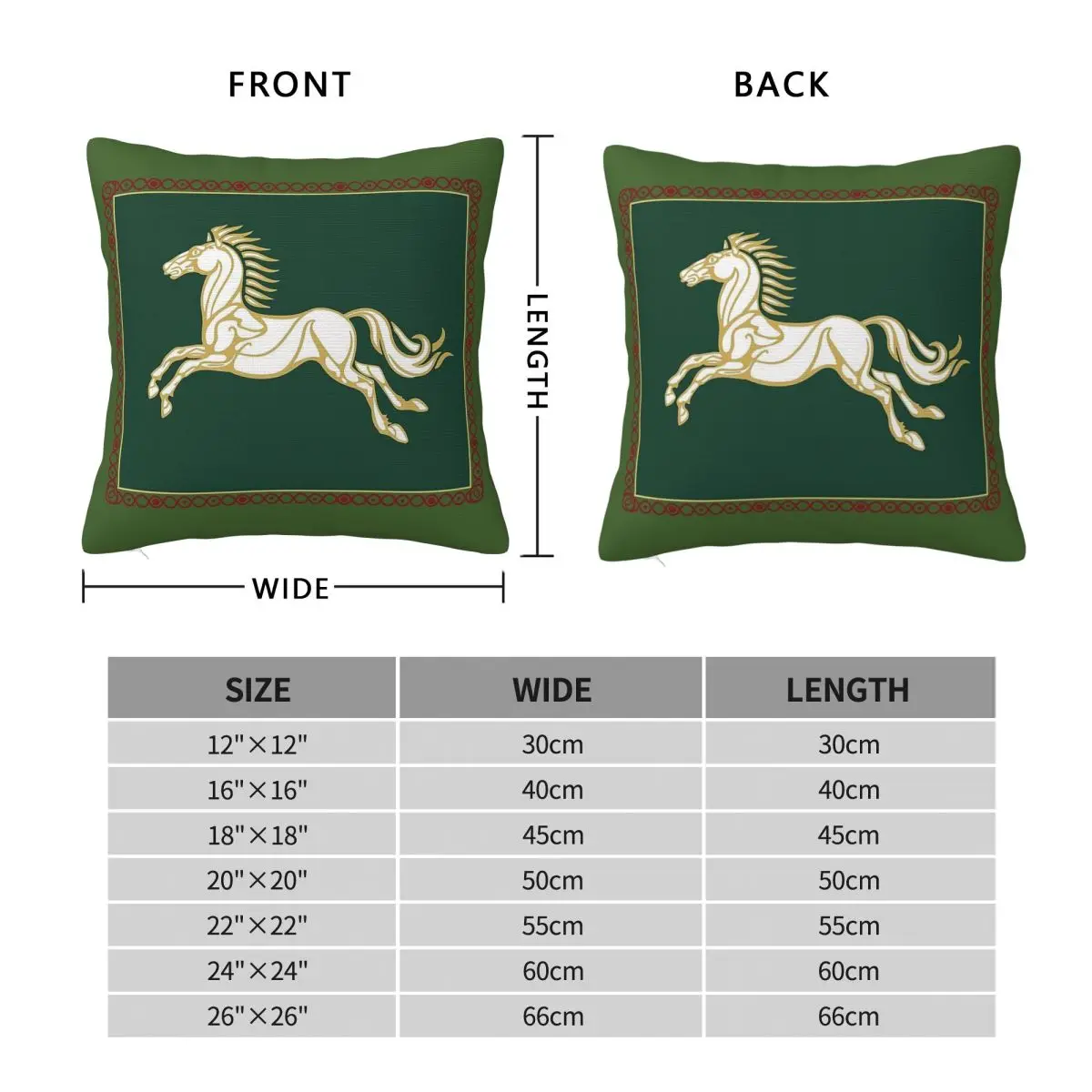 Banner Of Rohan Horse Square Pillowcase Polyester Linen Velvet Pattern Zip Decorative Pillow Case Home Cushion Cover