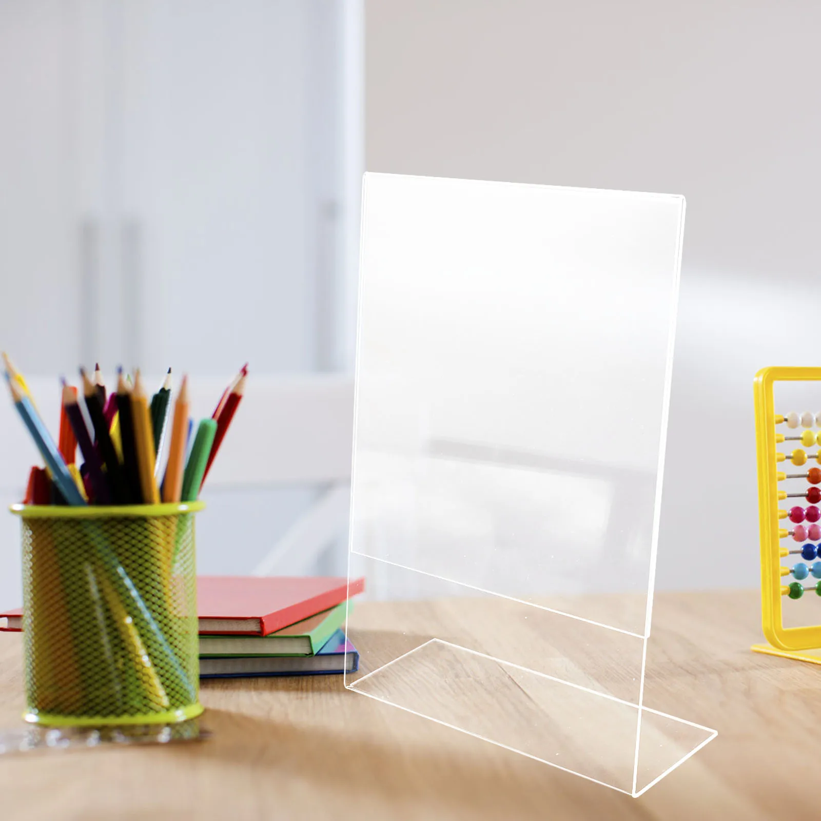 

Acrylic Drawing Board Lightweight Convenient Reading Writing Slope Round Sloped Tabletop for Transparent Work Clear