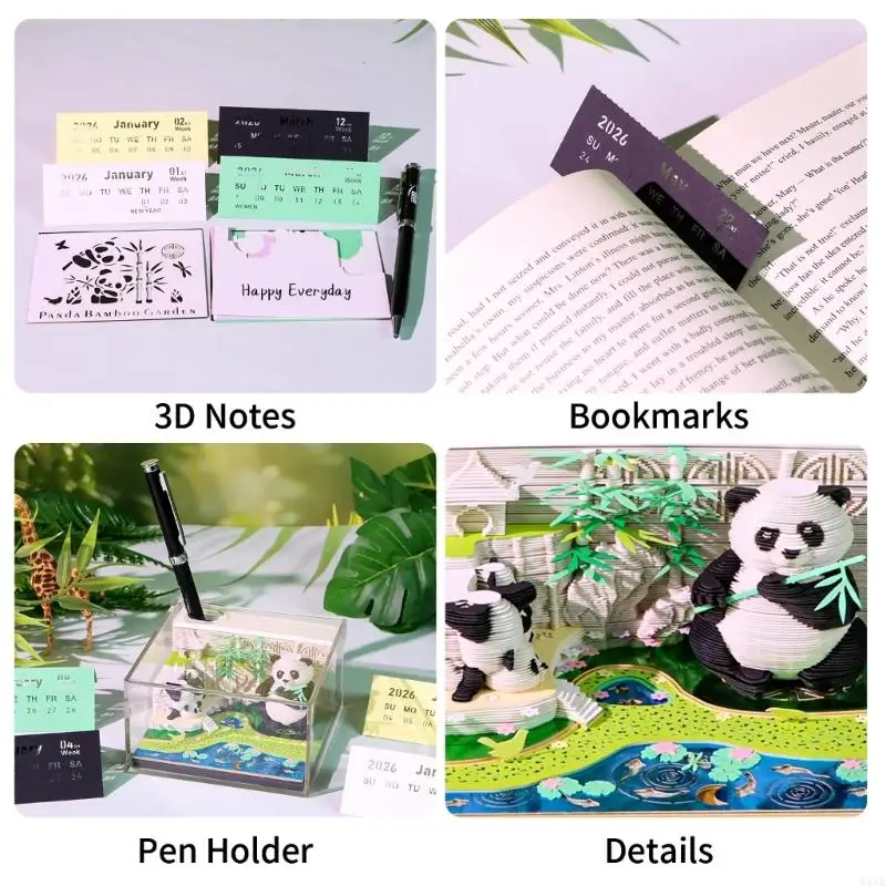 Calendario semanal Twenty Twenty Six con iluminación LED integrada para dormitorio, oficina, tema tallo oso, respetuoso