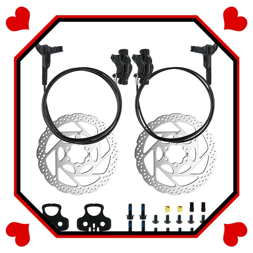 

4 Piston Hydraulic Brakes Set Bike Brake Caliper Set Mountain Bike Brake
