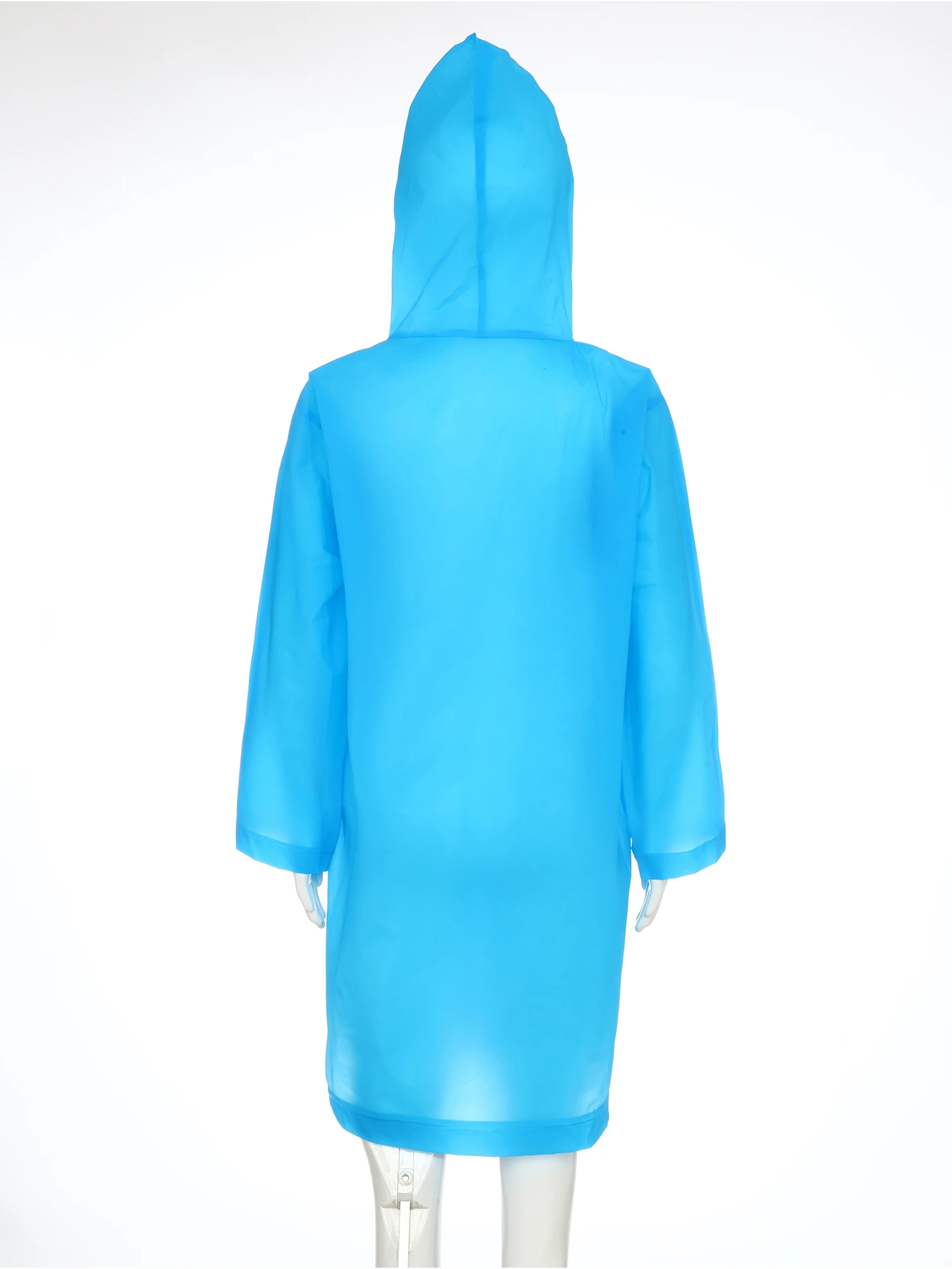 

Kids Girls Boys Raincoat Reusable Water Resistant Long Sleeve Press Buttons Rain Poncho with Drawstring Hood Outdoor Hiking Coat