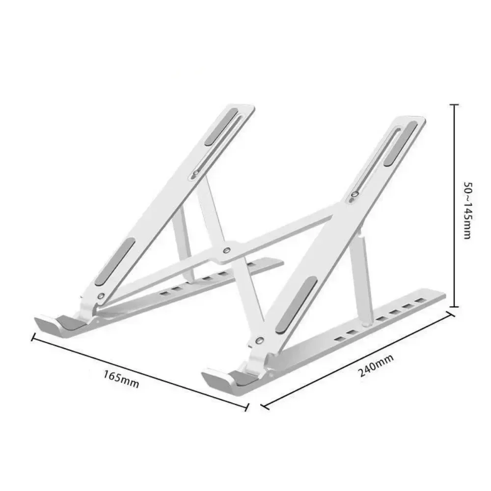 Supporto per supporto per laptop pieghevole a 7 marce Base di supporto per notebook portatile Staffa di raffreddamento per riser regolabile