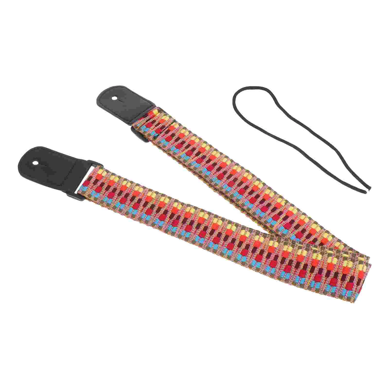 Ukulele Strap Stylish Woven Belt to Weave Electric Guitar Classical Practical Cotton Shoulder