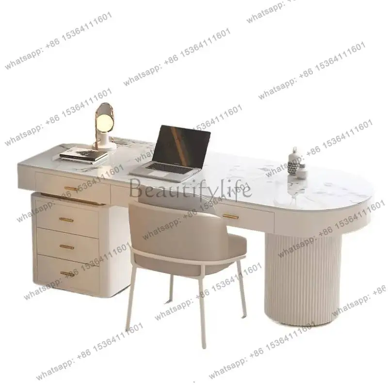 

Luxury Aesthetic Office Desk Executive Storage Wooden Organizer Computer Desk Standing Conference Mesa Escrivaninha Furniture