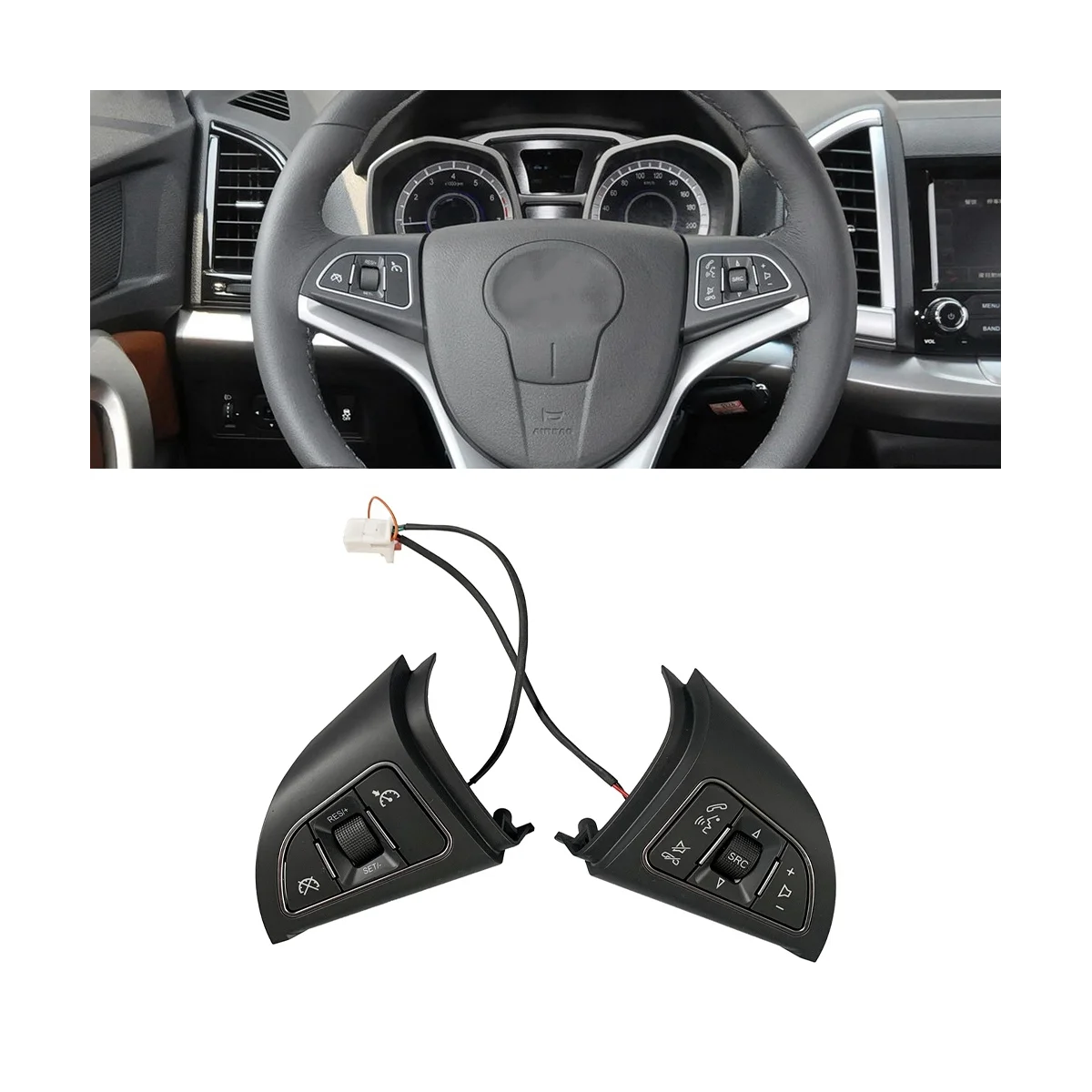 Car Steering Wheel Buttons Bluetooth Phone Cruise Control Remote Control Button for JAC S3 2014-2016