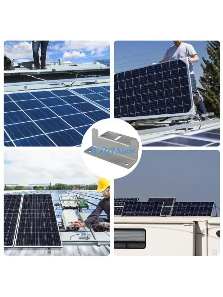 

37JE 4/8Set Photovoltaic Solar Panel Mount Z Bracket Supporting for Roof, Boat