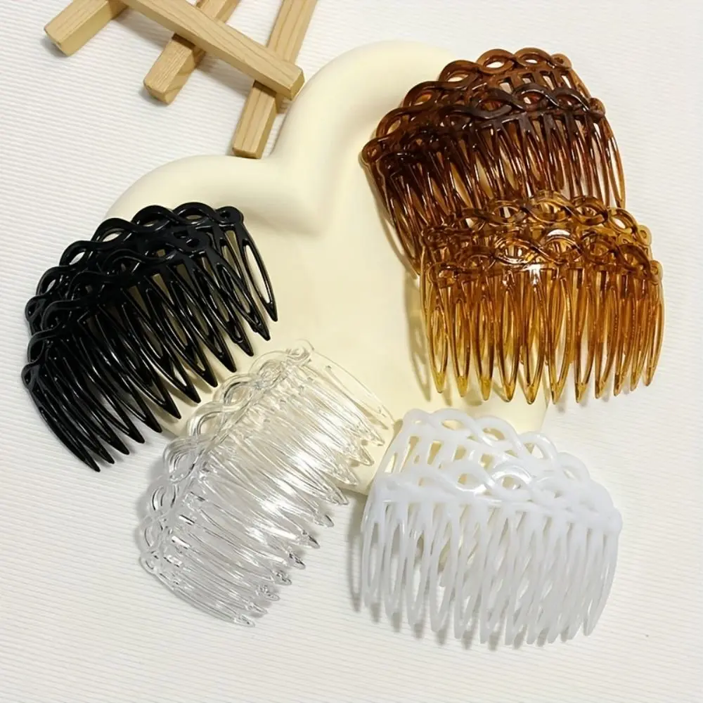 

Portable 11 Teeth Simple Hair Clip Combs Plastic Straight Teeth Hair Accessories French Versatile Inserted Combs Girls