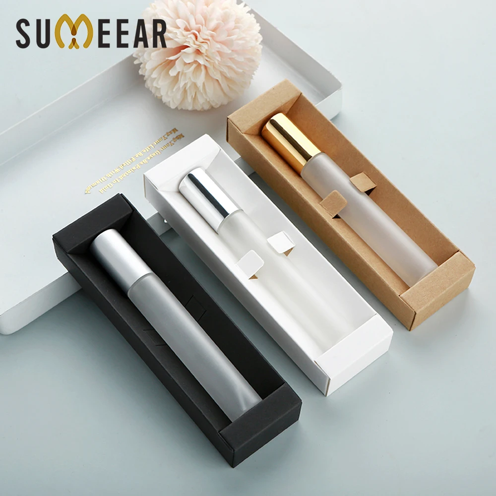 

30/50 Pcs 15ml Frosted Glass Perfume Spray Bottles, Press-type, Elegant, Reusable Refillable with Exquisite Box