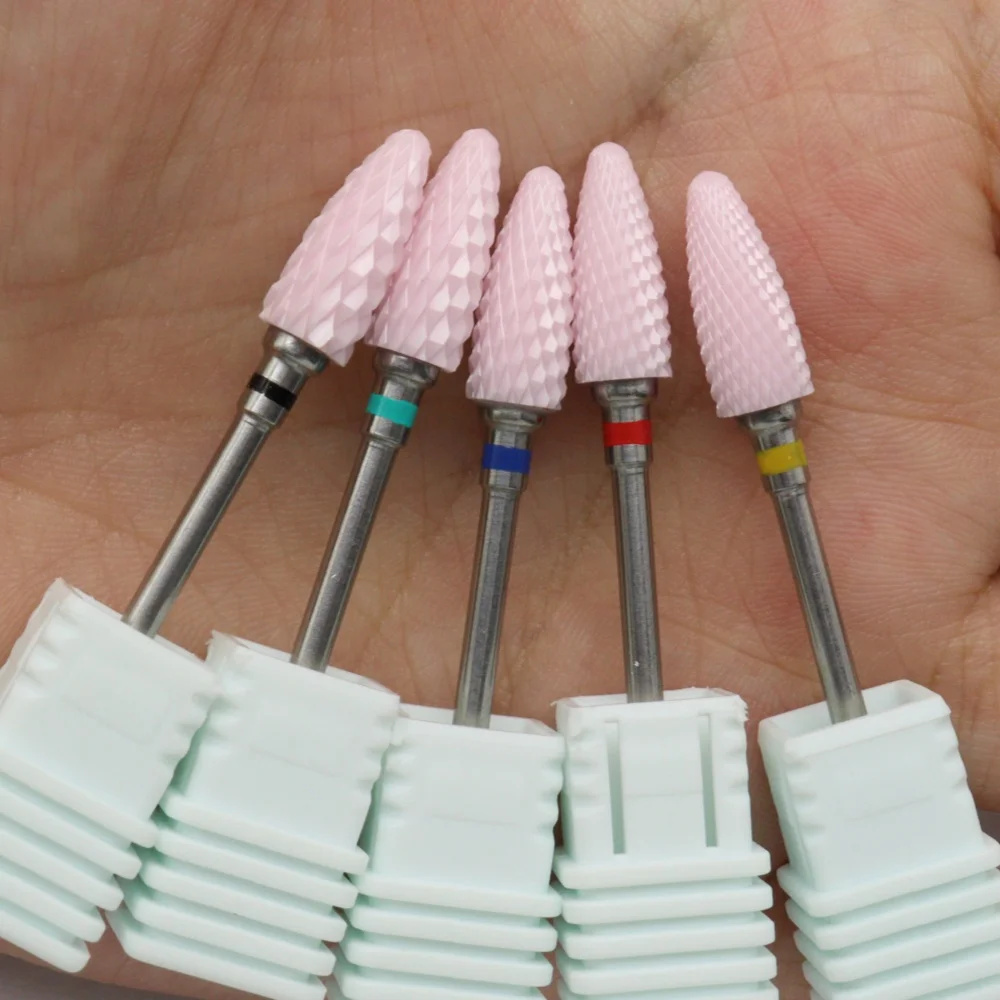 1Pc Colored Ceramic Nail Bit 2.35mm Shank – Sharp E-File for Gel Removal, Cuticle Care & Manicure