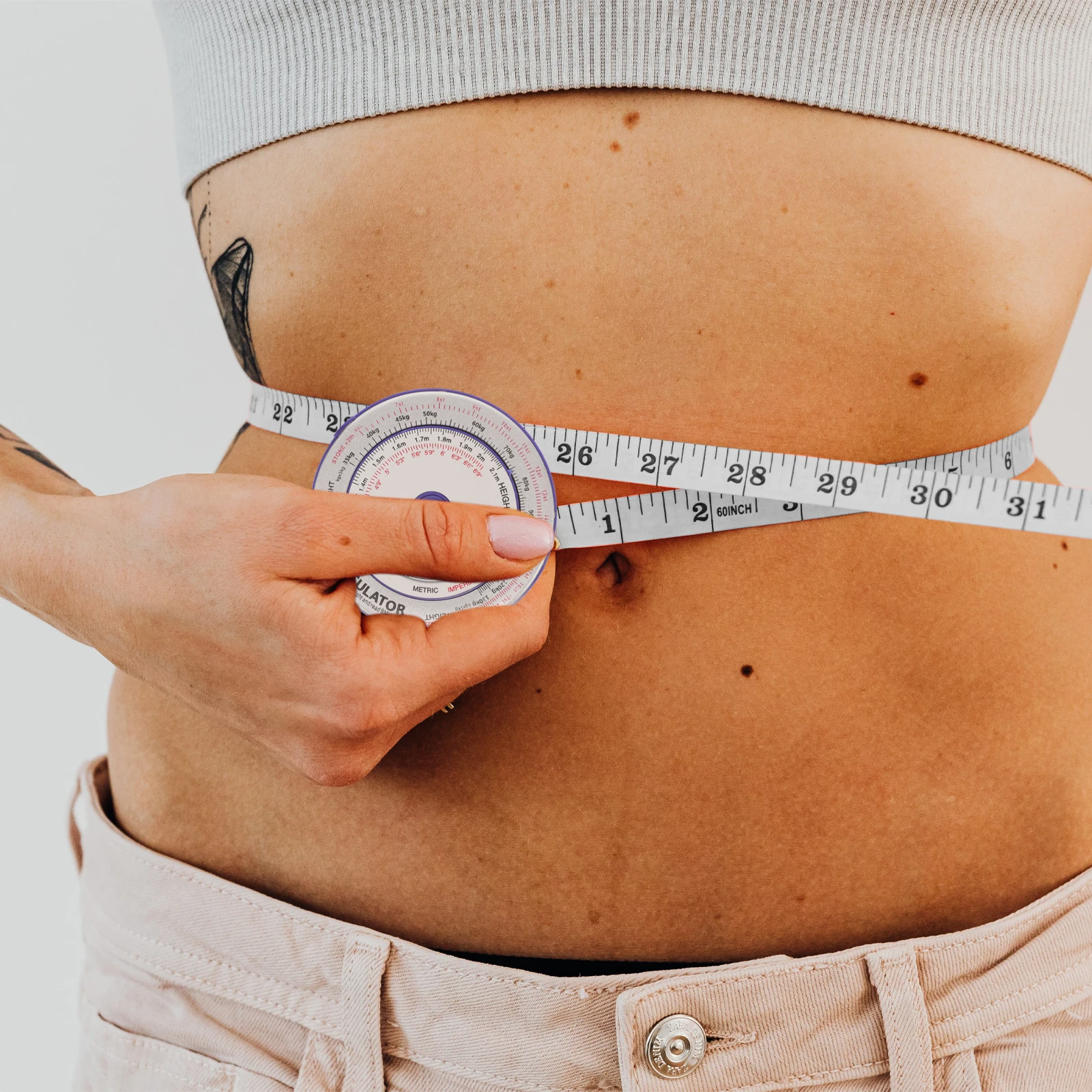 شريط قياس الخصر من الألومنيوم بطول 2 متر أداة قياس الجسم المحمولة شريط قياس صغير لحجم ملابس اللياقة البدنية