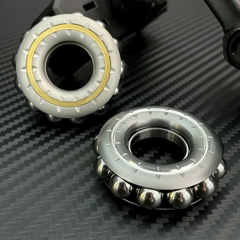 

DJG Cyberpunk Beads Fidget Ring Mechanical Fingertip Gyro EDC Fun Fidget Toy Decompression Artifact Concentration Toy Push Card