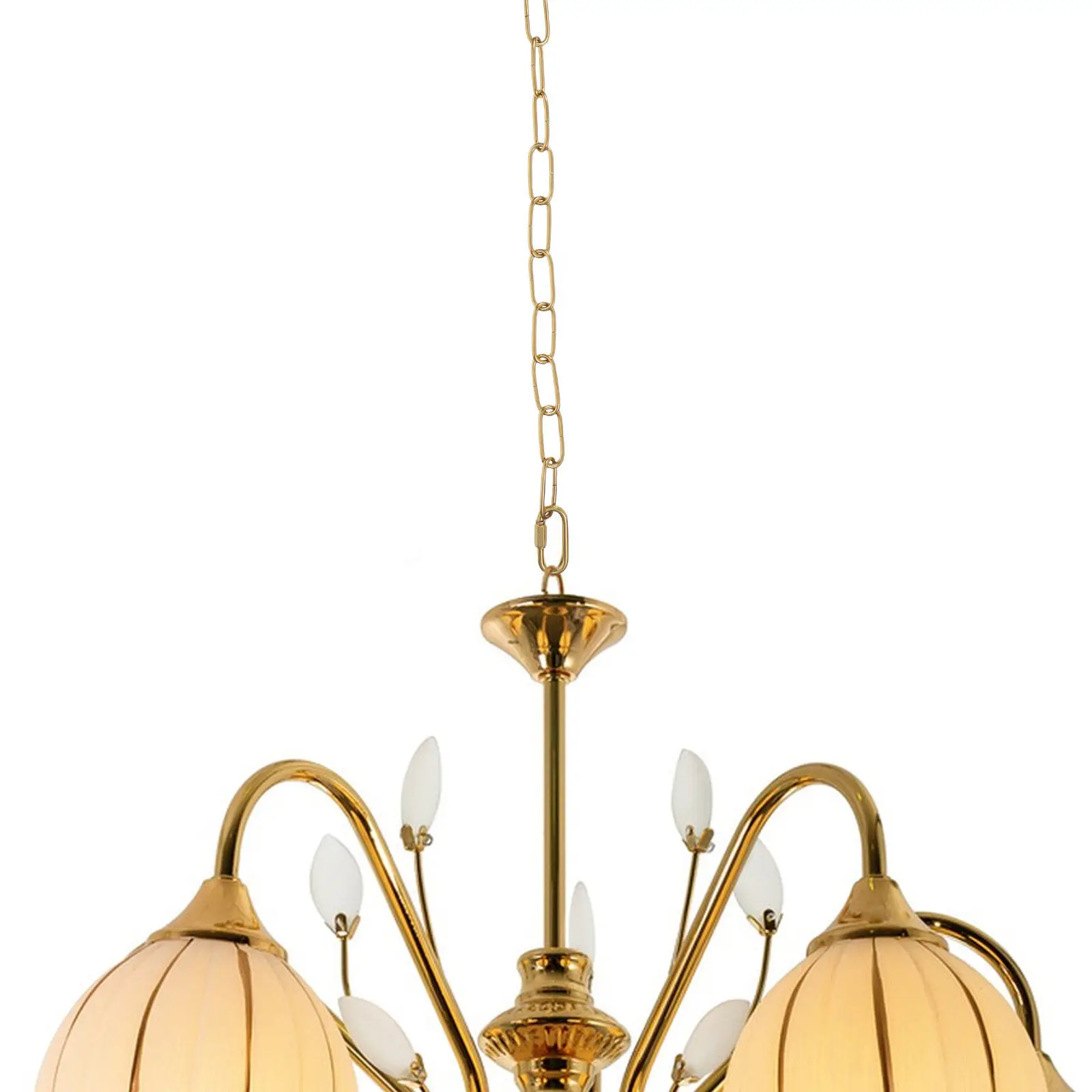 2Pcs Crystal Chandelier Hanging Chain Metal Screw Lock Pendant Lighting Extension Link for Plants Fixtures 39 Inch