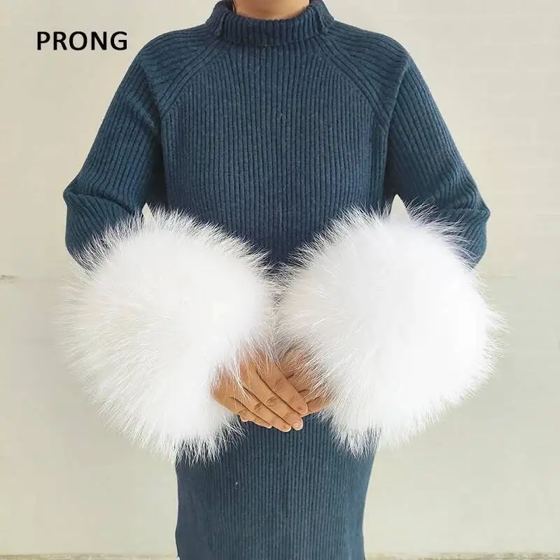 real-raccoon-fur-cuffs-arm-warmer-women-bracelet-natural-fur-wristband-glove-sweaters-coat-plush-cuff-winter-warm-wrist-warmer