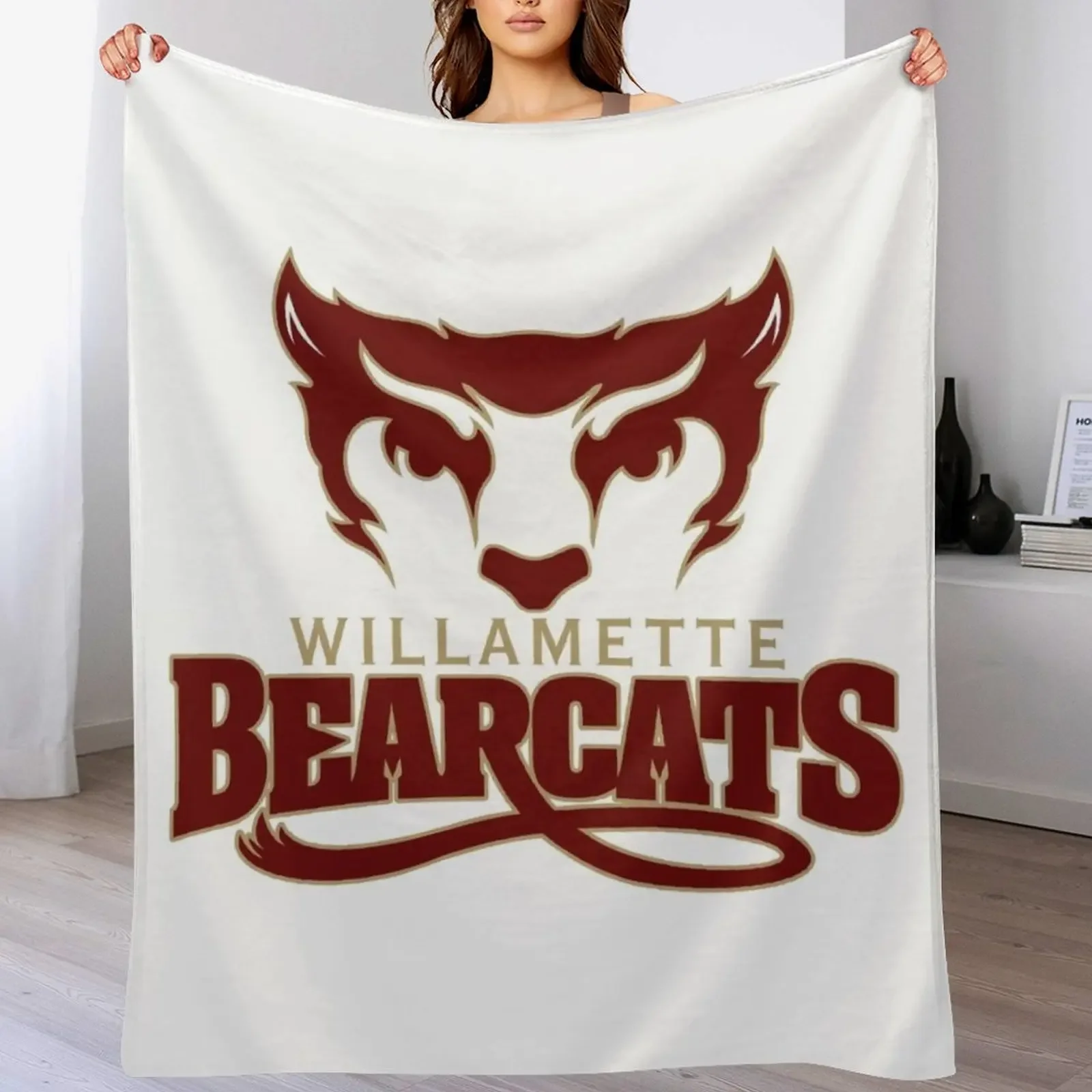 Willamette University bearcats Throw Blanket Lightweight Warm Blanket for Indoor Outdoor Use