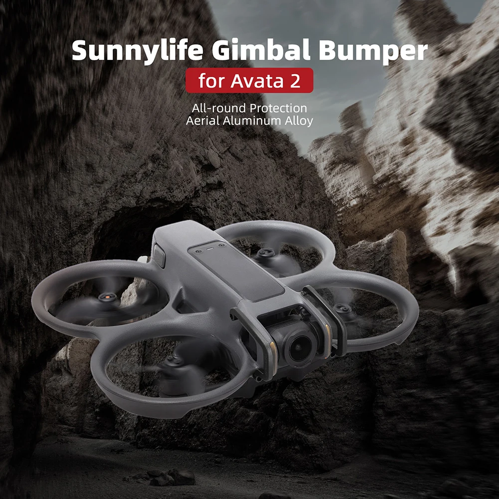 مصد عدسة Gimbal للطائرات بدون طيار ، واقي من سبائك الألومنيوم ، حماية العدسات المضادة للتصادم ، ترس هبوط قضيب ، ملحقات لـ DJI Avata 2