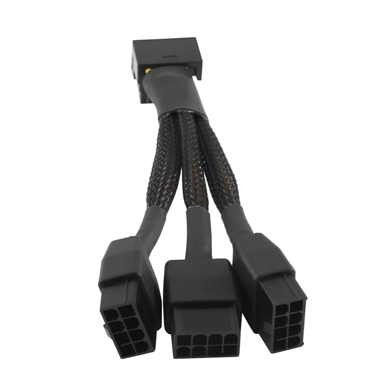 1 шт. 4X8-контактный PCI-E на 16-контактный (12 + 4) разъем PCI-E 5.0 12VHPWR, графический процессор 90 градусов, серия RTX4090 RTX4080 P8X3 до 16PIN-B