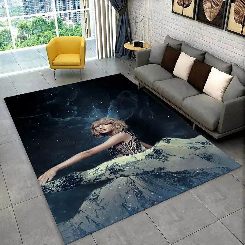 Fashion T-Taylor Singer Music Non-Slip Area Rug for Living Room,Bedroom,Playroom,Soft Carpet Floor Mat Home Decor Rug Kids Room