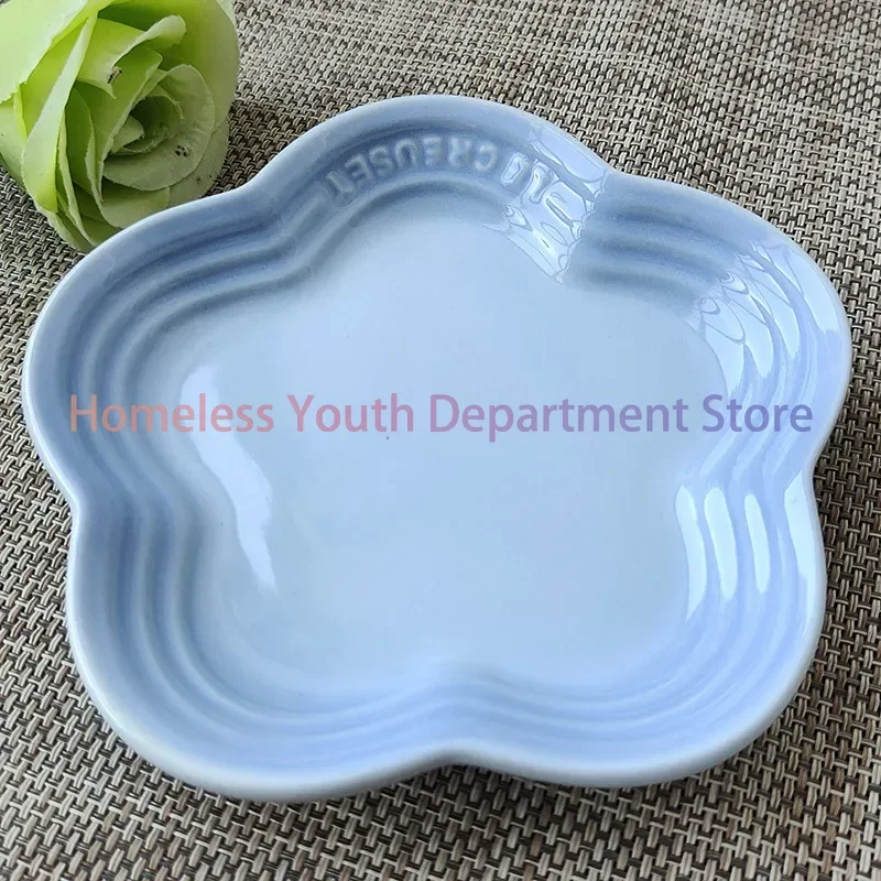 14cm Plum Blossom Small Plate Sauce Plates French Cool Color Cake Dish Gradual Spit Bone Dishs Tableware Ceramic Dessert image 4