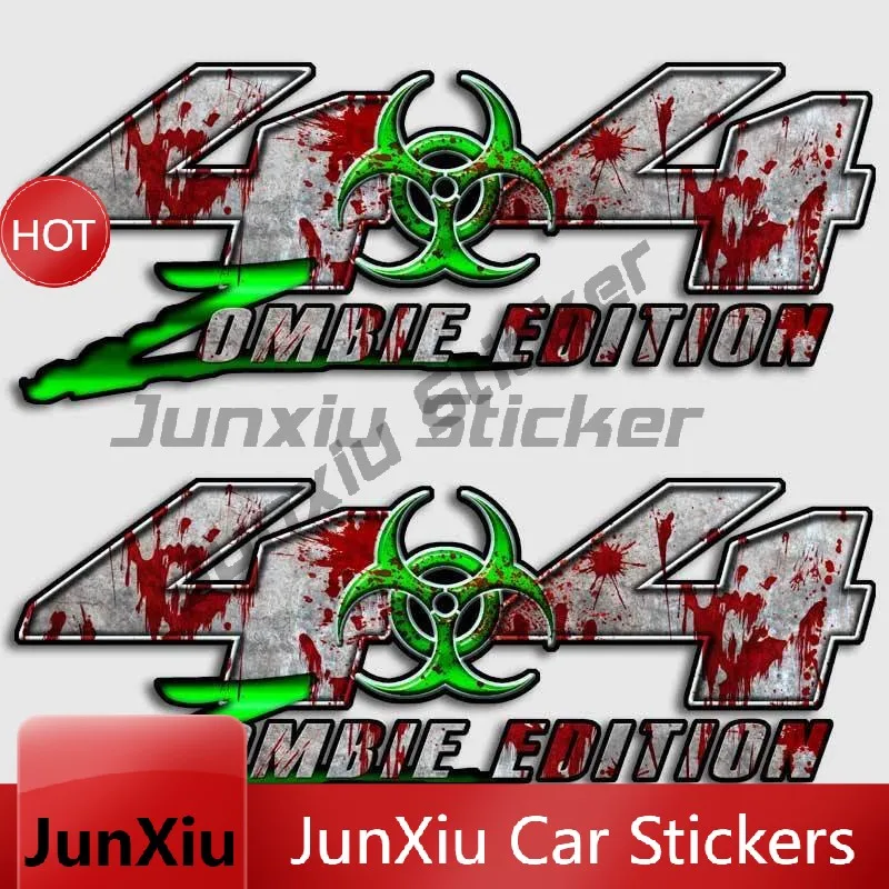 2 Stück 4x4 ZOMBIE EDITION Orange Truck Aufkleber Blut BIOHAZARD Schwarz Sport 4x4 Seitenaufkleber Passend für 2017-2026 Trucks Aufkleber Spider Camo – Detail 4