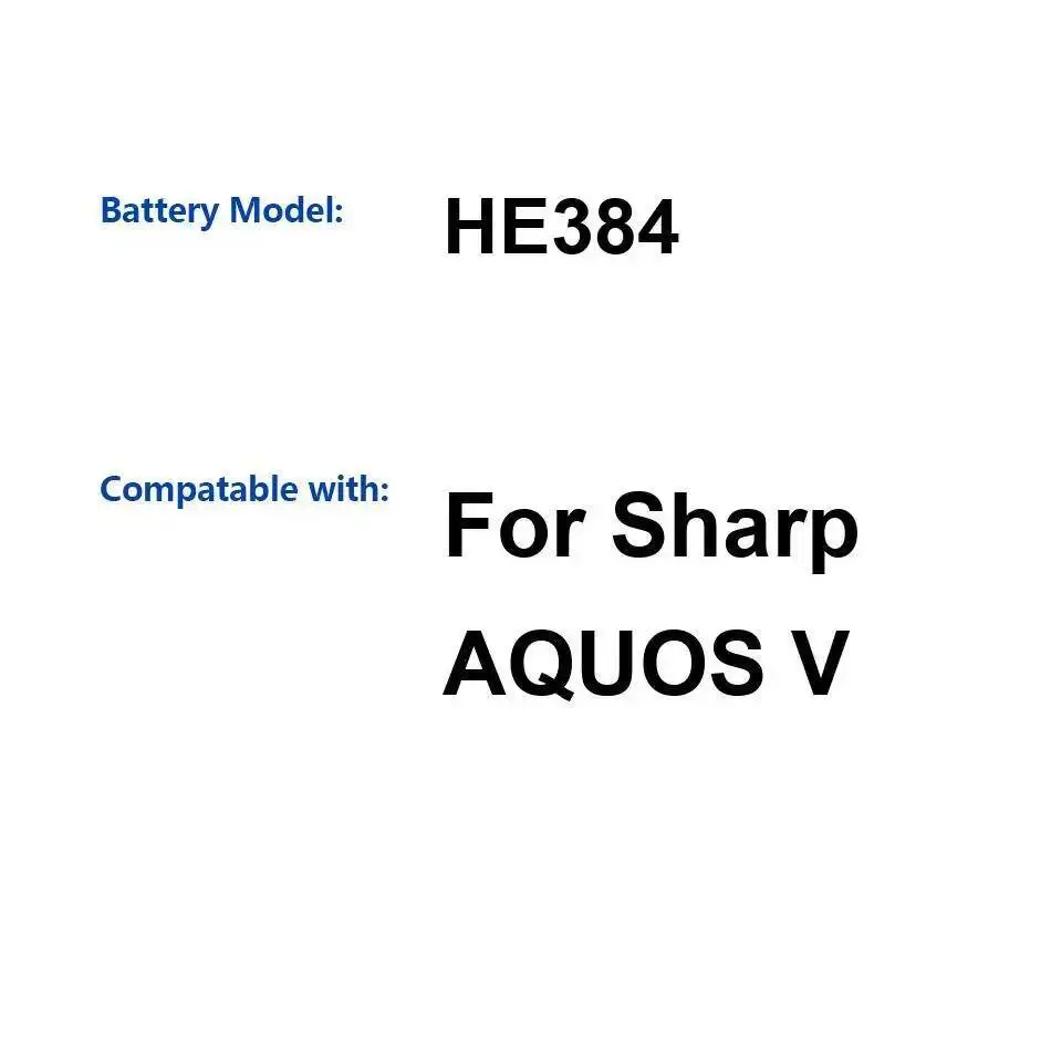 

Высокая совместимость 3162 мАч для стабильного аккумулятора мобильного телефона Sharp Aquos V HE384