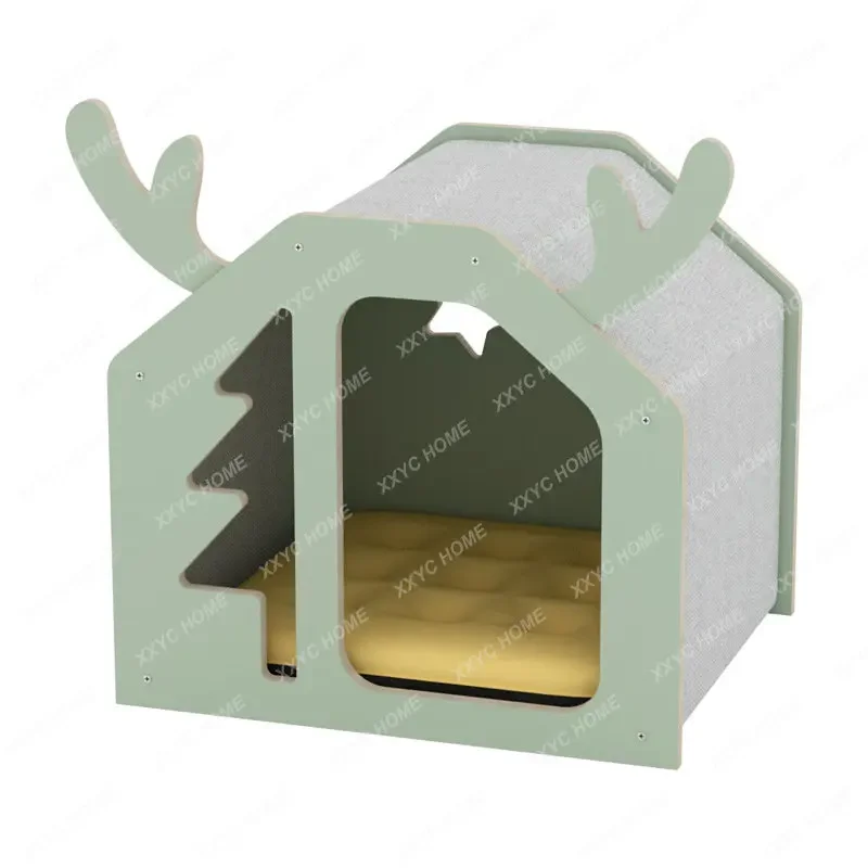 

Cat Nest Mat Amazon Popular Solid Wood Multi-Layer Winter Warm Universal Closed Dogs and Cats House cat house outdoor