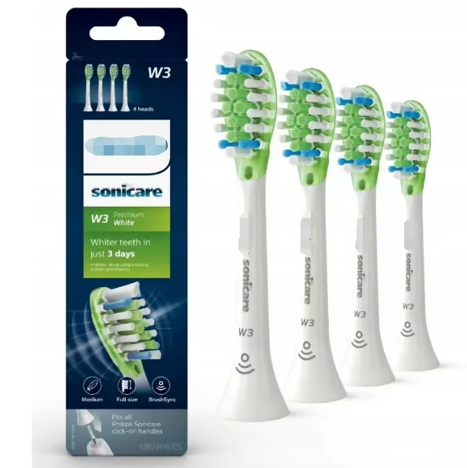 For Philips Sonicare W3 4 Pack Replacement Toothbrush Heads for Philips Sonicare Compatible with DiamondClean W3 Hx9064