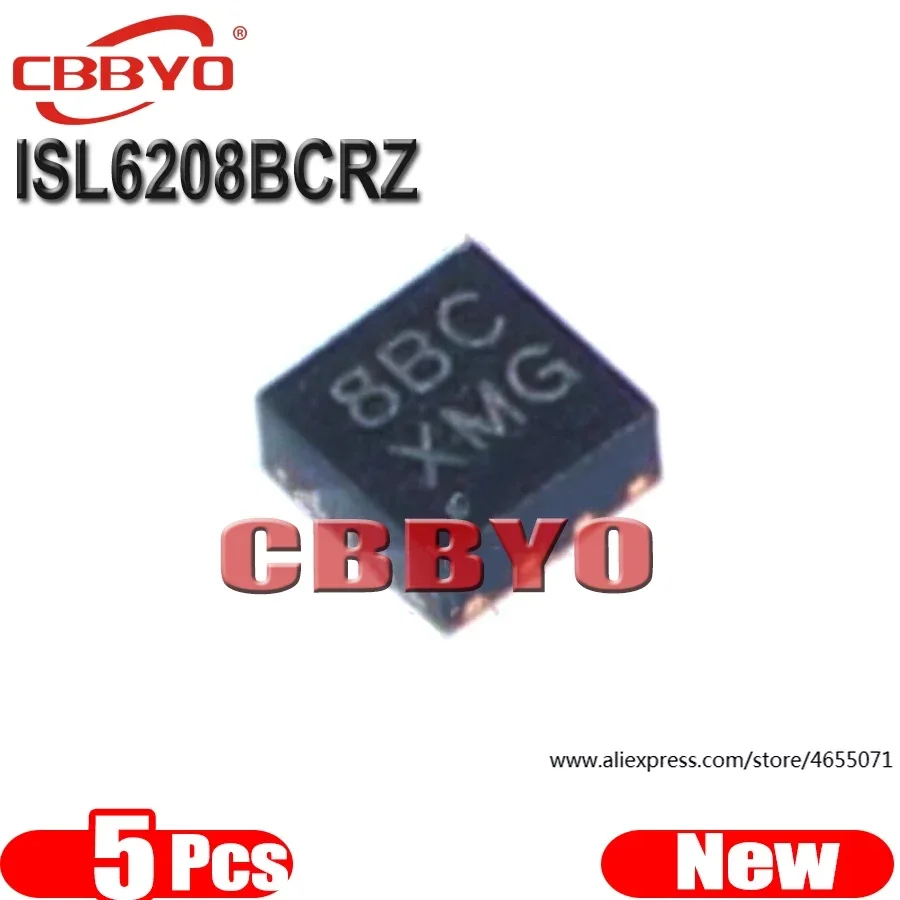 (5piece)100% New ISL6208BCRZ ISL6208B 8BC QFN-8 Chipset