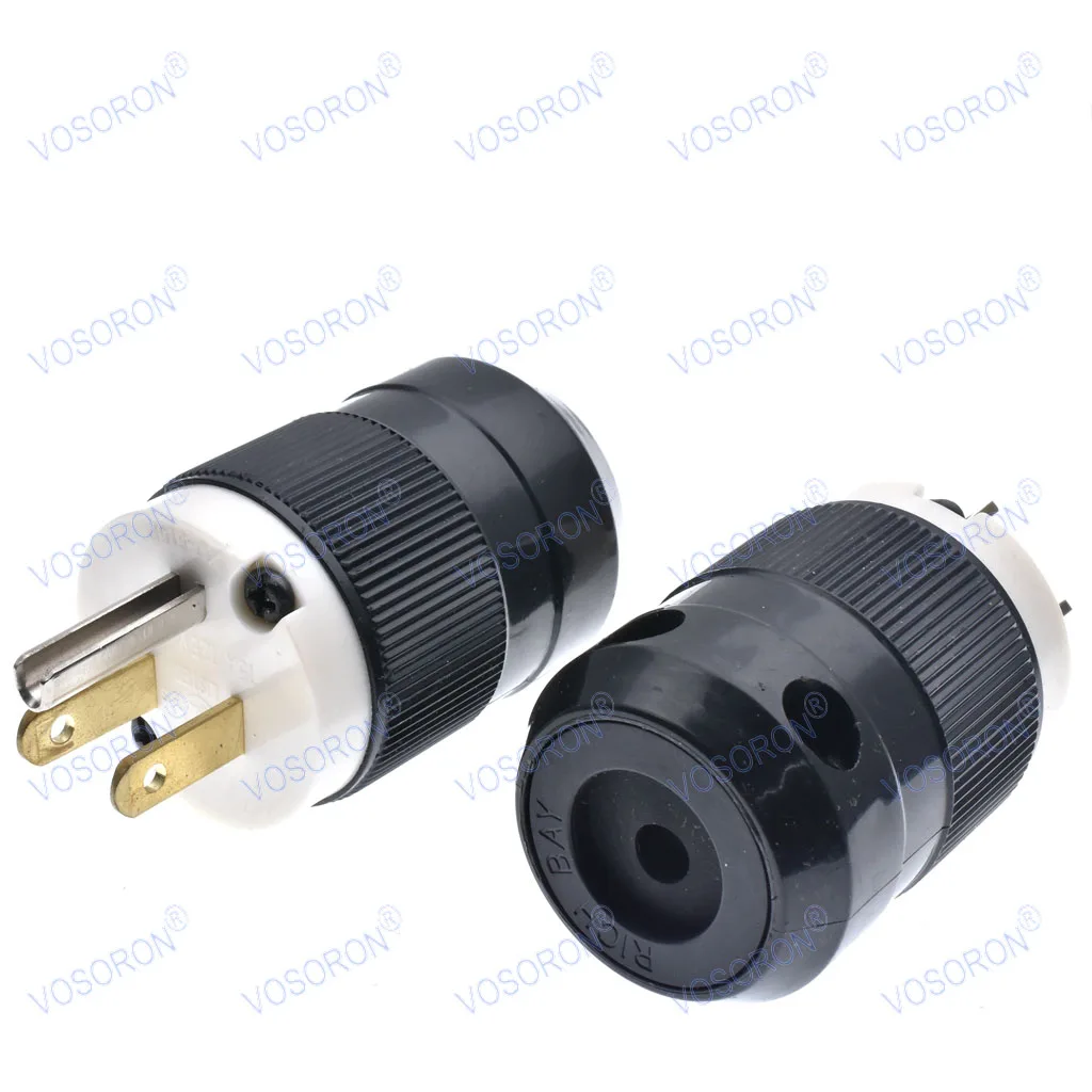 1pc Factory Male Plug 5-15P 15A 125V Heavy Duty Straight Blade Male Plug Replacement Parts Power Tools Accessories