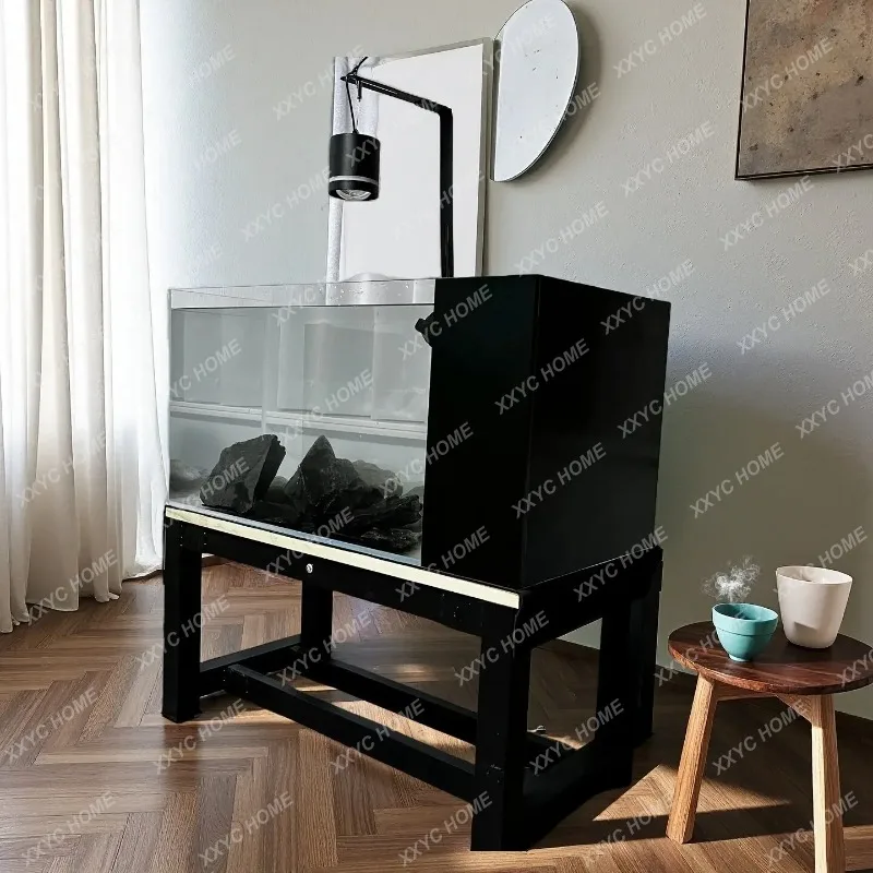 XXFiltration and oxygen production integrated machine Self-circulation household living room desktop ultra-white glass fish