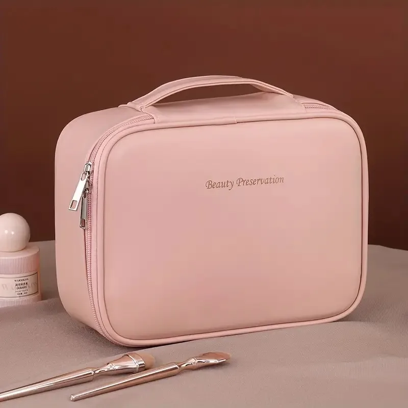 

Makeup Bag, Portable Cosmetic Bag, Large Capacity Detachable Cosmetic Bag, PU Travel Makeup Organizer, Portable Toiletry Bag fo