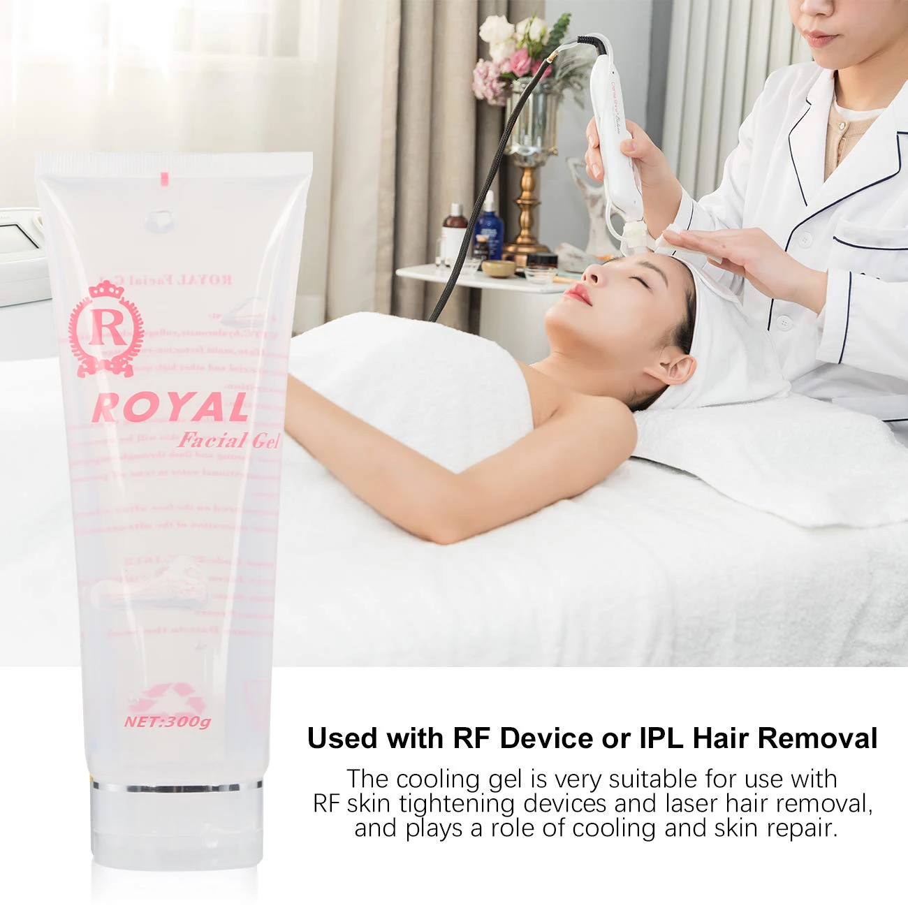 Ultrasonic Gel RF&EMS Massager Cavitation Body Slimming Facial Skin Firming Lifting Tighten Anti Wrinkles Injection Gel Cream