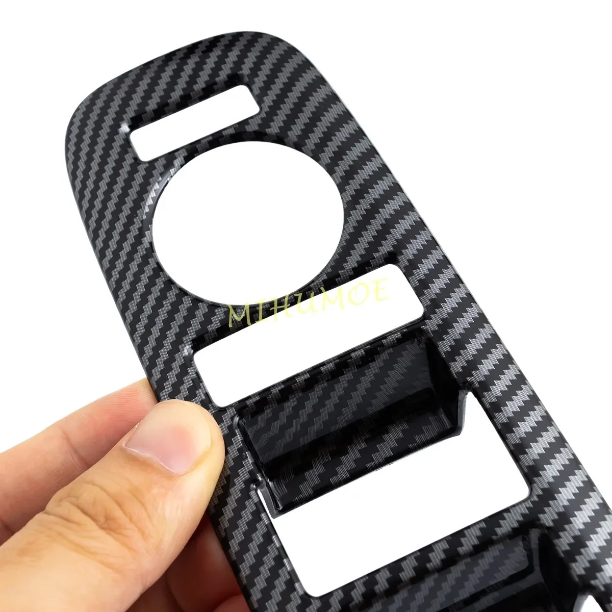 현대 싼타페 2024 2025용 카본 파이버 자동차 운전석 도어 윈도우 컨트롤 스위치 패널 커버 트림 4개