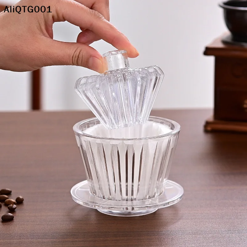 

Paragons T1 Coffee Filter Paper Assistant Cone Press Hot Water Stamping Accessory for Professional Baristas And Coffee Lovers