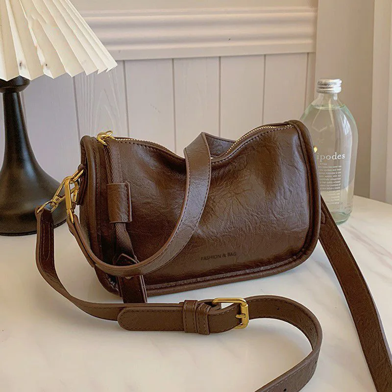 

Lady Shoulder Bag PU Leather Retro Comfortable Simple Large Capacity Fashionable Spring Autumn Commuting New Versatile Tote Bag