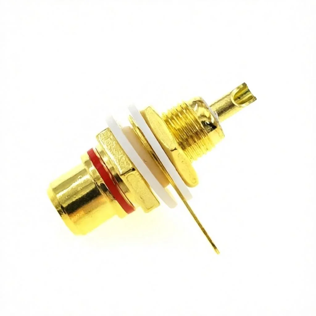 10PCS Gold-Plated RCA Female Jack, AV RCA Audio Socket for Speaker & Amplifier, Black / Red
