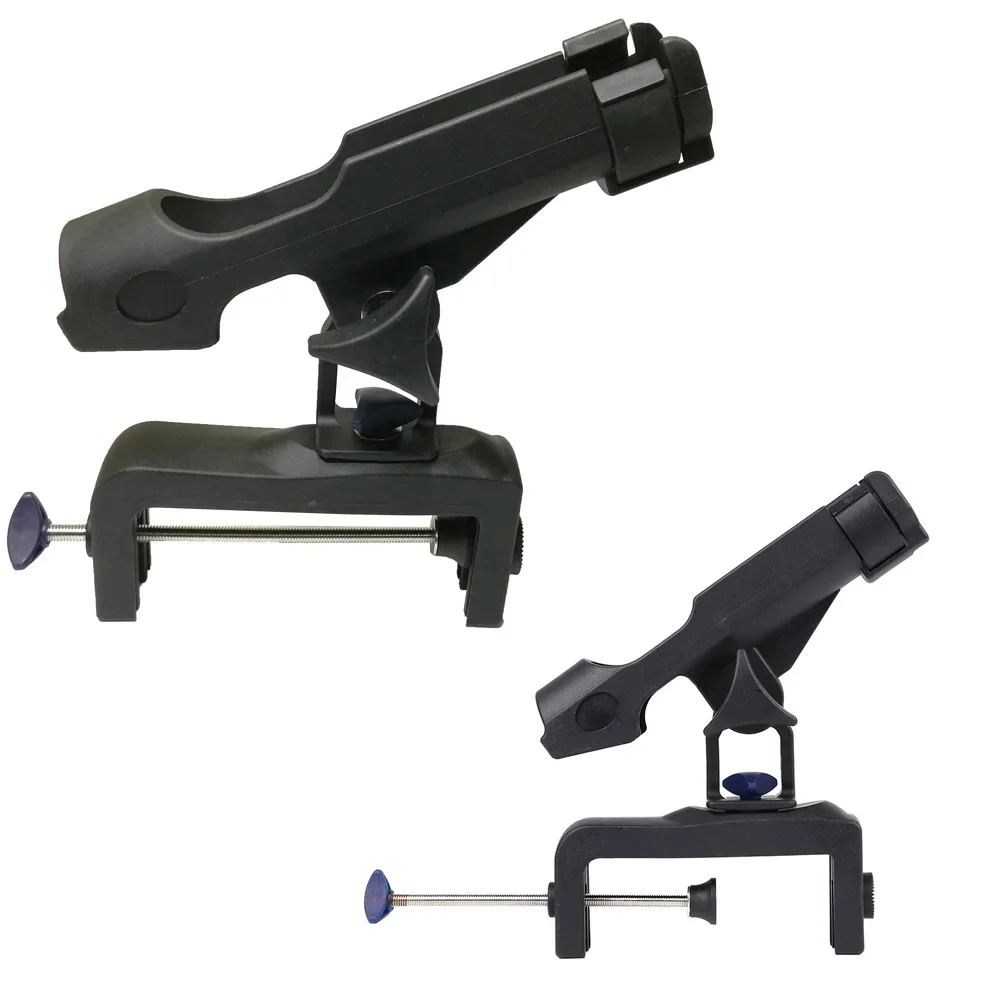 Clamp on Removable Yacht Kayak Canoe Fishing Rod Rack Holders Support Pole stand Bracket 360 Degree Rotatable