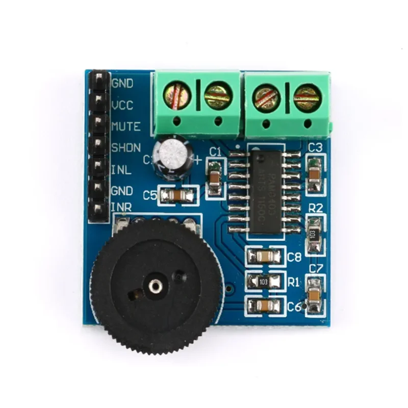 PAM8403 Miniature Class D 2 Channel Micro USB Digital Audio 2*3W Volume Control Switch Stereo Amplifier Board Module DIY