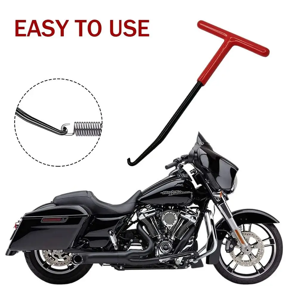 

T-Handle Exhaust Spring Puller Tool with Rubber Coating Metal Motorcycle Exhaust Spring Hook